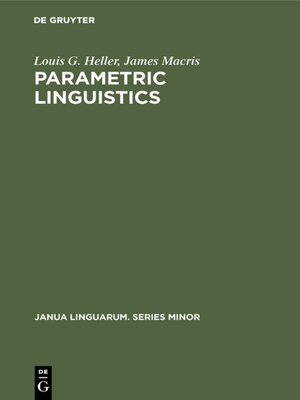 cover image of Parametric linguistics